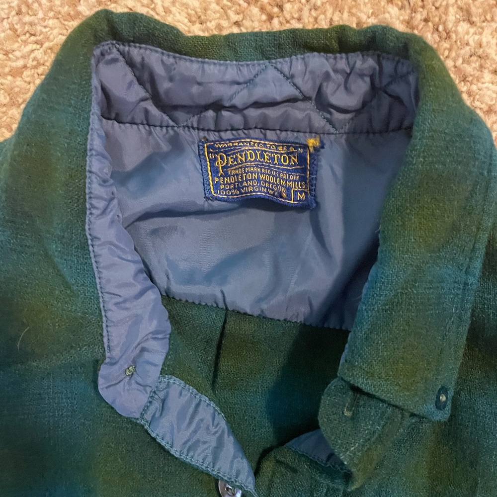 Vintage Wool Pendleton Button Up Short Sleeve Shi… - image 2